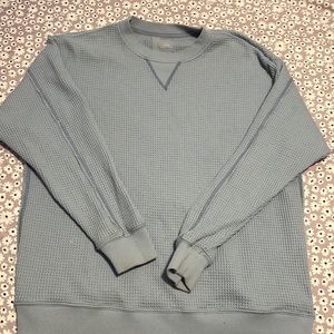 Light Blue Waffle Long Sleeve